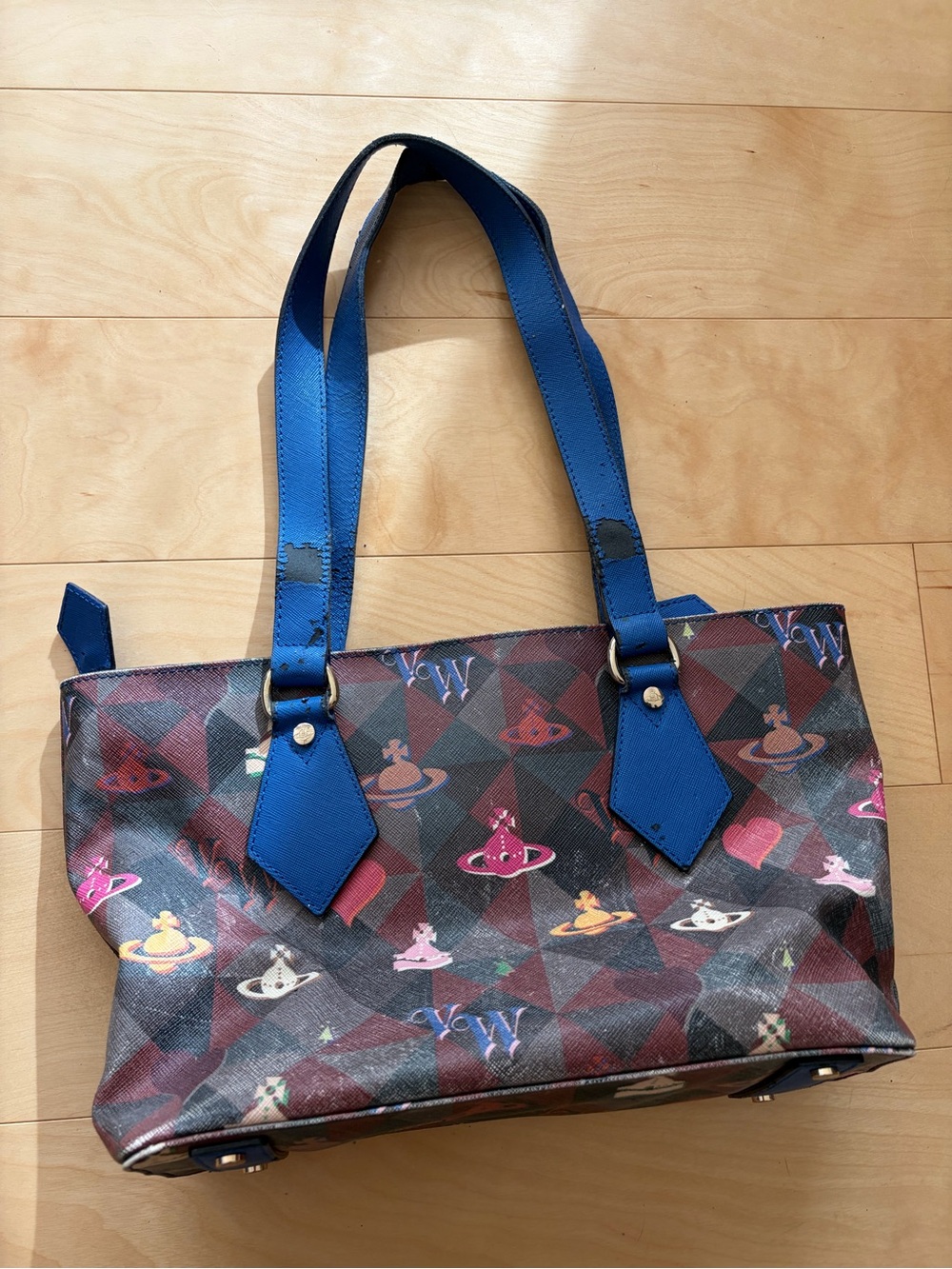 Vivienne Westwood Multicolor Orb Print Tote - Picture 3 of 7